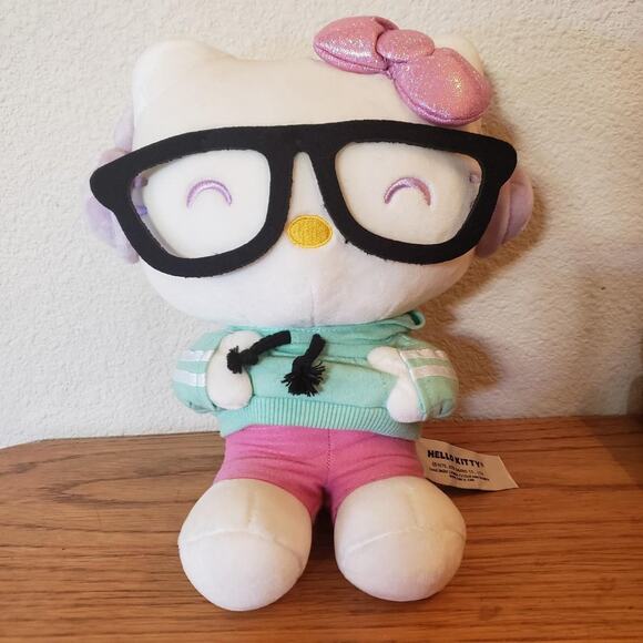 Hello Kitty Other - Hello kitty hoodie, headphones, and glasses plush